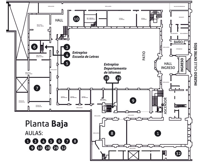plano planta baja Humanidades